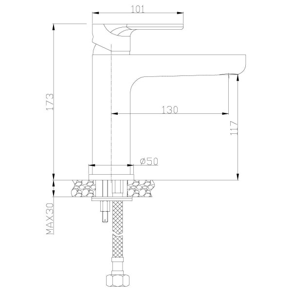 Смеситель для раковины Rossinka RS33-13 (RS33-13)