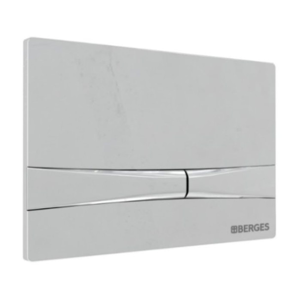 Комплект инсталляция с унитазом Berges Novum525 c с кнопкой F3 хром глянец, унитаз FLOE Rimless, сиденье Floe Slim SO (043223)