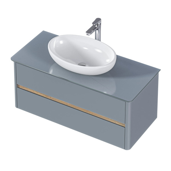 Тумба подвесная 1Marka Monro 1000x450x420 серый (Ц0000036662)