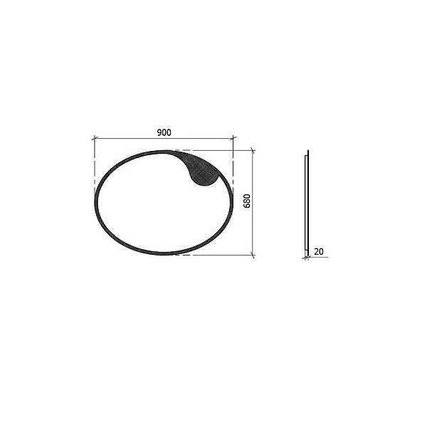 Зеркало BandHours Flores 900х20х680 L с подсветкой (Flr900.11 01/02 L)