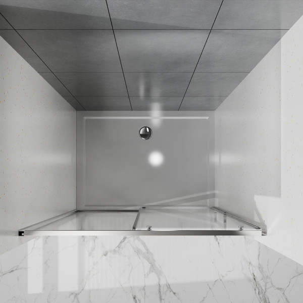 Дверь душевая Azario Shanghai 150x195 стекло прозрачное, профиль графит матовый (AZ-Y43-150-MGR-CL)