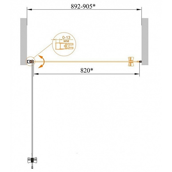 Душевая дверь Cezares Eco 90x190 стекло текстурное Punto (ECO-B-1-90-P-Cr) Душевая дверь Cezares Eco 90x190 стекло текстурное Punto (ECO-B-1-90-P-Cr)