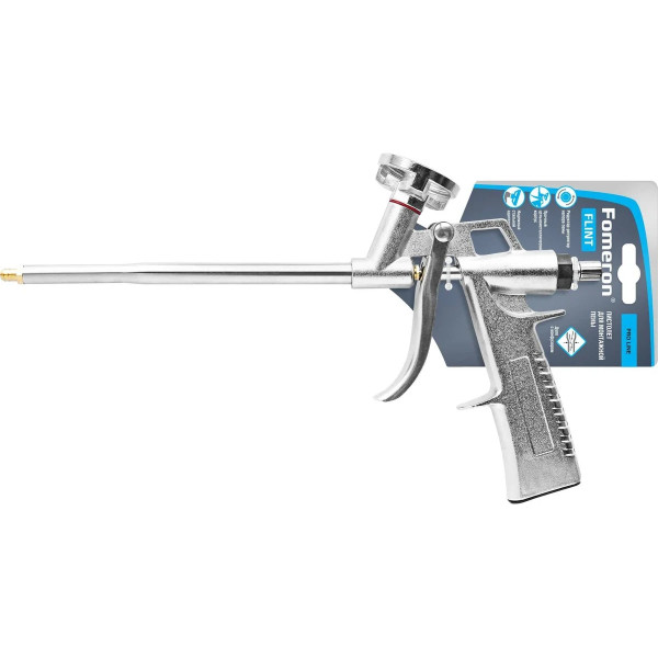 Пистолет для монтажной пены Fomeron Flint (цельнометаллический) (590126) Пистолет для монтажной пены Fomeron Flint (цельнометаллический) (590126)