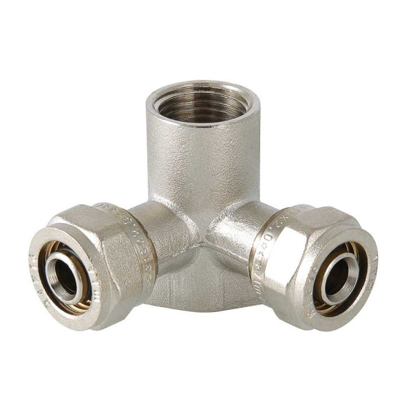 Водорозетка 16*1/2" двухплоскостная Valtec (обжим) (VTm.334.N.160416)