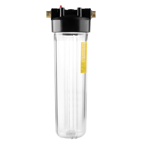 Фильтр колбовый Гейзер 1" 20BB с латунными ниппелями (прозрачный, для холодной воды) (50549) Фильтр колбовый Гейзер 1" 20BB с латунными ниппелями (прозрачный, для холодной воды) (50549)