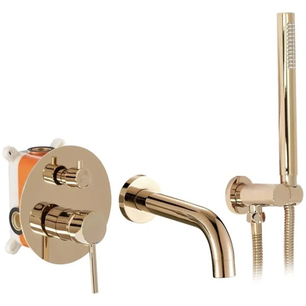 Душевая система для ванны Rea Lungo + Box Rose Gold (REA-B6930)