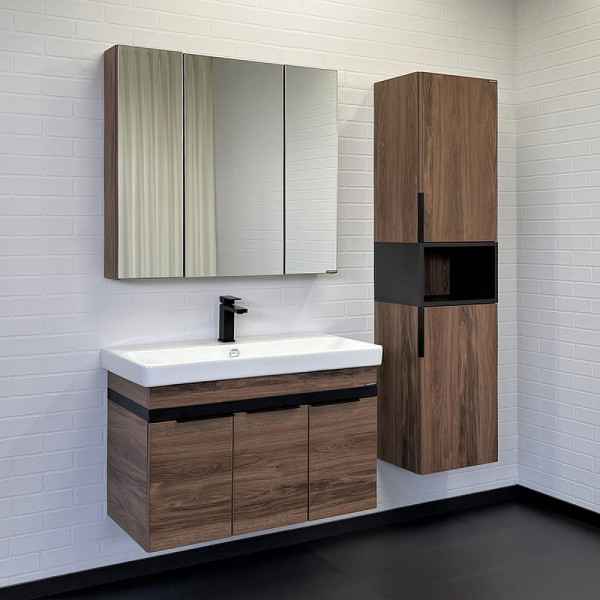 Тумба подвесная с раковиной Comforty Соло 900x150x800 дуб темно-коричневый (00-00010979) Тумба подвесная с раковиной Comforty Соло 900x150x800 дуб темно-коричневый (00-00010979)