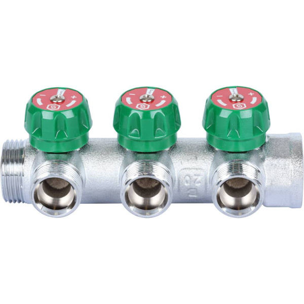 Коллектор 3 отвода регулируемый 1"x3/4"(18)EK Stout (хром) (SMB-6850-013403) Коллектор 3 отвода регулируемый 1"x3/4"(18)EK Stout (хром) (SMB-6850-013403)