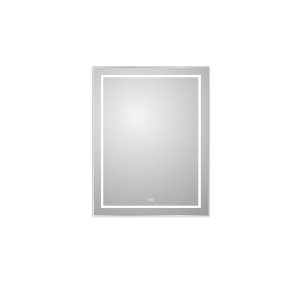 Зеркало BelBagno 700x32x900 в алюминиевой раме со встроенным светильником сенсорным выключателем и подогревом (SPC-KRAFT-700-900-LED-TCH-WARM)
