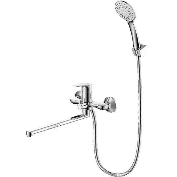 Смеситель для ванны и душа Milardo Rora с душевым комплектом, хром (RORSB00M10) Смеситель для ванны и душа Milardo Rora с душевым комплектом, хром (RORSB00M10)