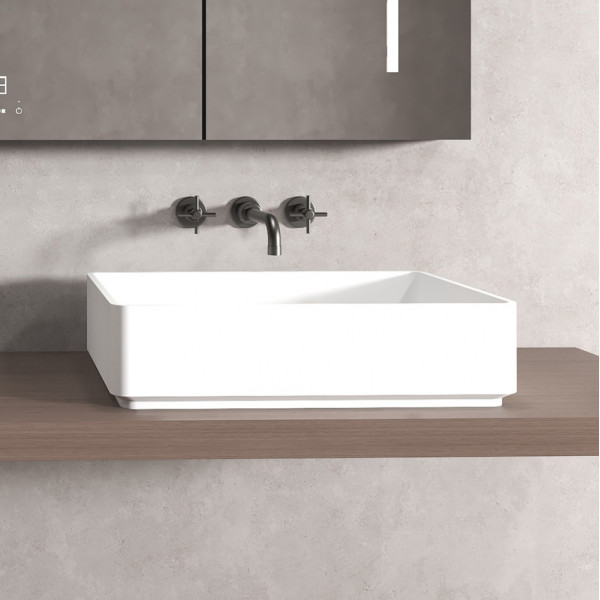 Раковина накладная Stein (белый матовый)