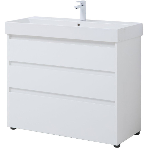 Тумба напольная Aquanet Nova Lite 100 белый глянец (3 ящика) (00302478) Тумба напольная Aquanet Nova Lite 100 белый глянец (3 ящика) (00302478)