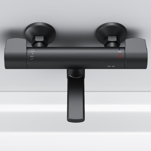 Смеситель для ванны и душа AM.PM X-Joy с термостатом черный (F85A50022)