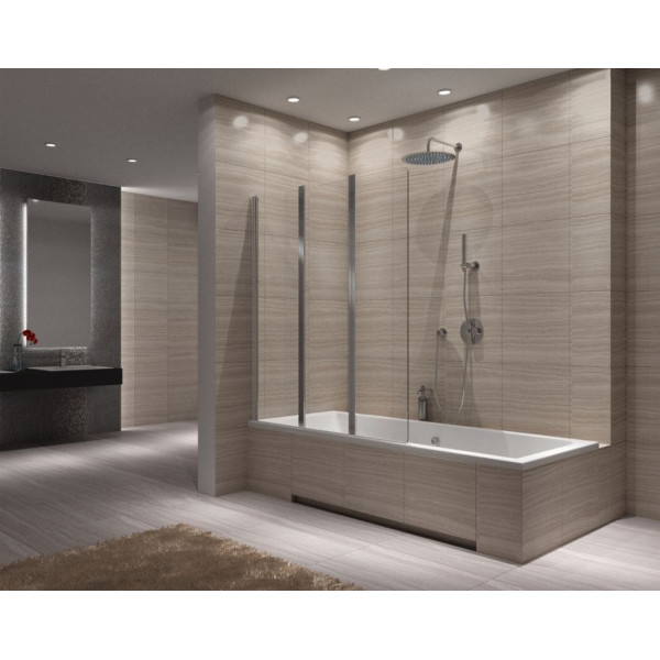 Душевая шторка для ванн Rea Agat 120x140 стекло прозрачное, профиль хром (REA-W0301) Душевая шторка для ванн Rea Agat 120x140 стекло прозрачное, профиль хром (REA-W0301)