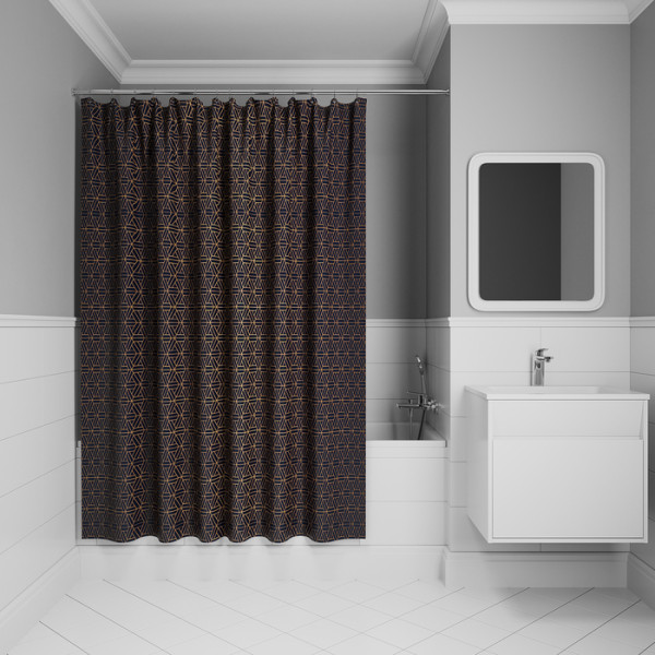 Шторка для ванны текстиль Iddis 200x240 полиэстер синий (BG05P24i11) Шторка для ванны текстиль Iddis 200x240 полиэстер синий (BG05P24i11)