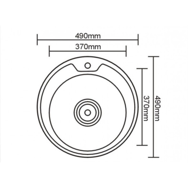 Мойка врезная Melodia Sinklight ЭКО 490 выпуск 3 1/2 глянец (00-00000683)