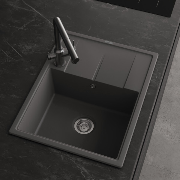 Мойка для кухни Abber Quarz 51x65x21,7 серая (AQ2903G)