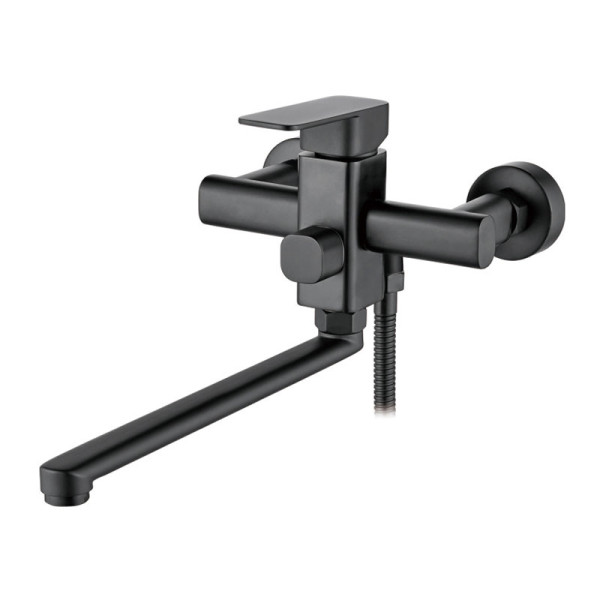 Смеситель для ванны и душа Ledeme с душевым гарнитуром, черный (L2233B) Смеситель для ванны и душа Ledeme с душевым гарнитуром, черный (L2233B)