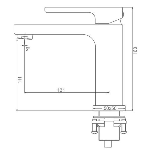 Смеситель для раковины Gerhans золотой (K11027Y)