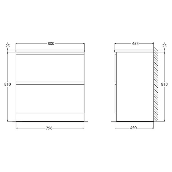 Тумба напольная BelBagno Albano 80 Rovere Rustico (ALBANO-800-2C-PIA-RR)