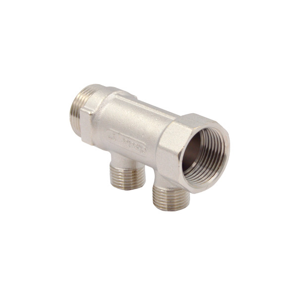 Коллектор 2 отвода 1"х1/2"Н Okseler (никель) (oks00372) Коллектор 2 отвода 1"х1/2"Н Okseler (никель) (oks00372)