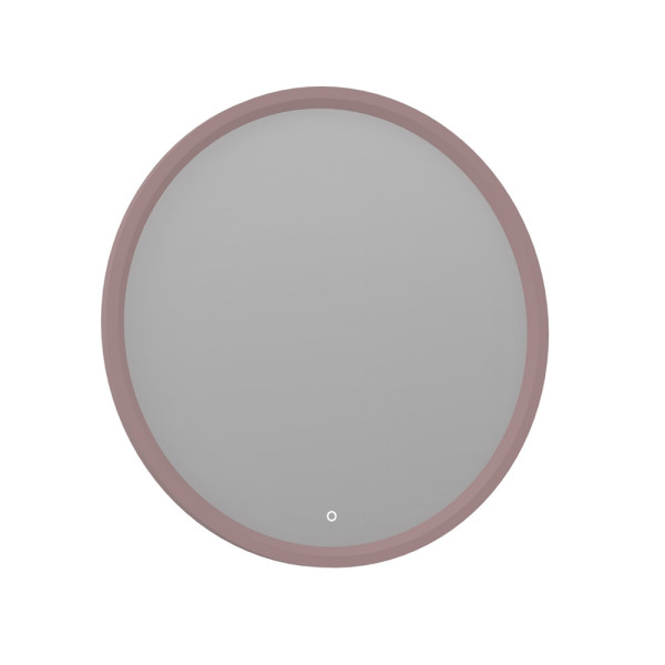 Зеркало с подсветкой Orka Molino 900x900x50 розовый матовый (3006250)