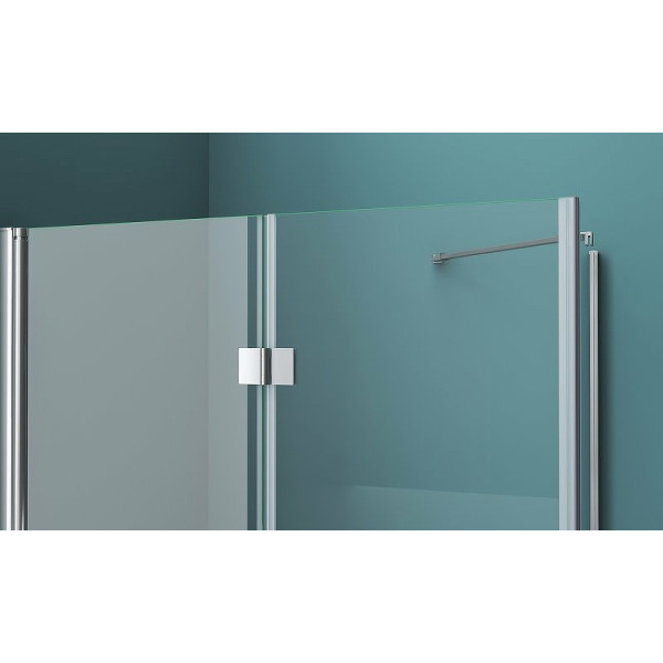 Душевой уголок BelBagno Albano 90x100 стекло прозрачное, профиль хром (ALBANO-ASH-1-90/100-C-Cr)