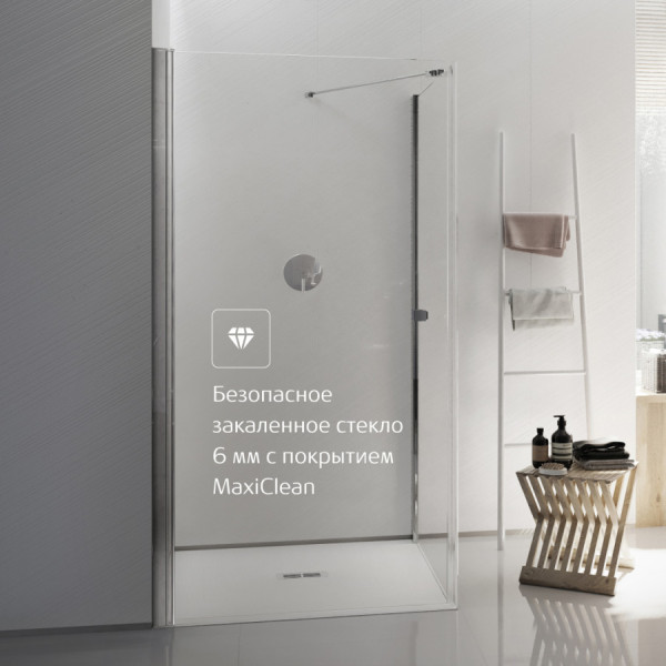 Душевая дверь Roca Capital 90x195 стекло прозрачное, профиль хром (7.M470.9.012.M)