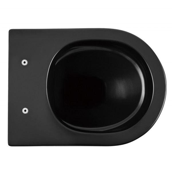 Унитаз подвесной ABBER Bequem черный матовый, безободковый (AC1103MB)