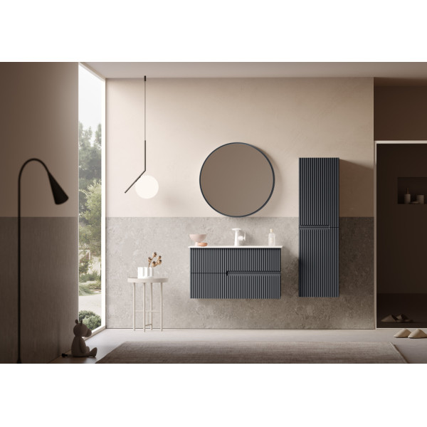 Тумба подвесная Orka Moonlight 910x510x510 с раковиной антрацит матовый (5003445)