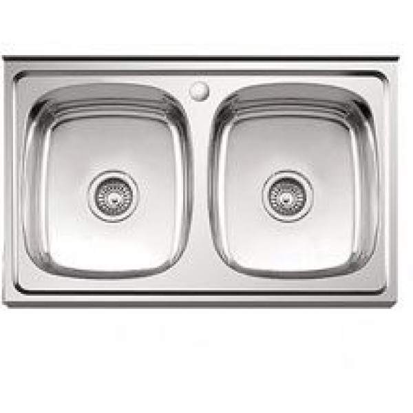 Мойка врезная Ledeme 800x500x180 (0.8мм) выпуск 3 1/2" двойная глянцевая (L98050B) Мойка врезная Ledeme 800x500x180 (0.8мм) выпуск 3 1/2" двойная глянцевая (L98050B)