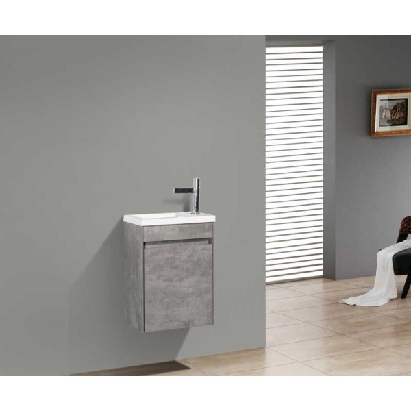Тумба подвесная с дверкой BelBagno Pietra Mini 46-L Stucco Cemento (PIETRA MINI-460-1A-SO-SCM-L)