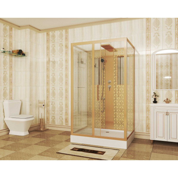 Душевая кабина Niagara Luxe 1200*900*2100 стекло прозрачное, профиль золотой (NGL-7711GBK) Душевая кабина Niagara Luxe 1200*900*2100 стекло прозрачное, профиль золотой (NGL-7711GBK)