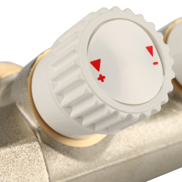 Коллектор 3 отвода регулируемый 3/4"x1/2"(16) Stout (никель) (SMB-6851-341203)