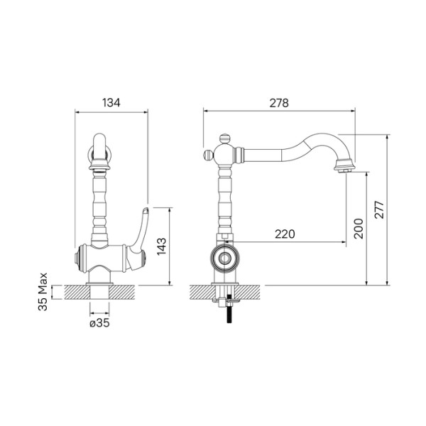 Смеситель для кухни Iddis Oldie (OLDSBL0i05) Смеситель для кухни Iddis Oldie (OLDSBL0i05)