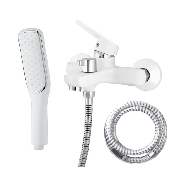 Смеситель для ванны и душа Melodia Moderno White с душевым гарнитуром (MDV35140_wt)
