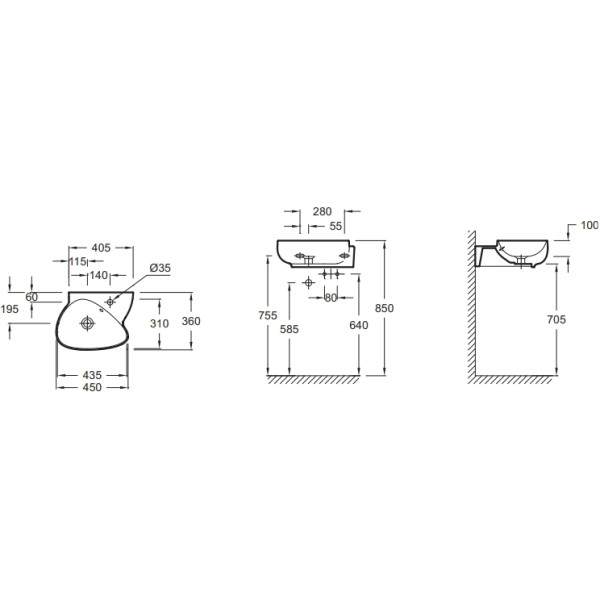Раковина накладная Jacob Delafon Nouvelle Vague 36x45 белая (EGK112-00) Раковина накладная Jacob Delafon Nouvelle Vague 36x45 белая (EGK112-00)