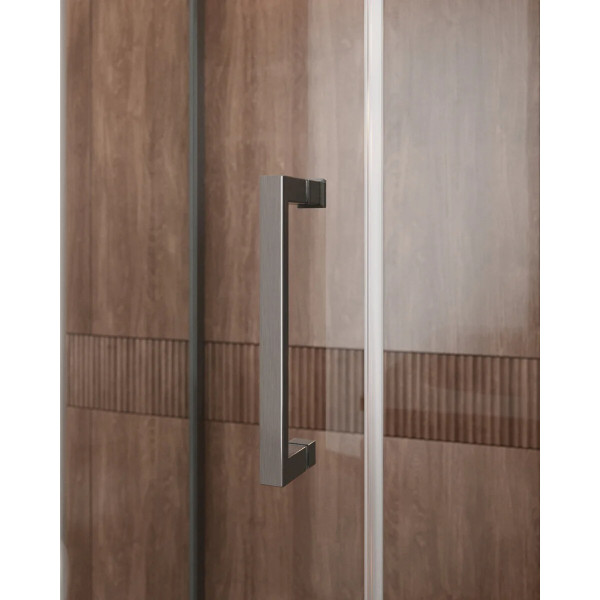 Душевой уголок Cezares Molveno 110x90x195 стекло прозрачное, профиль оружейная сталь (MOLVENO-RH-1-110/90-C-GM-IV)