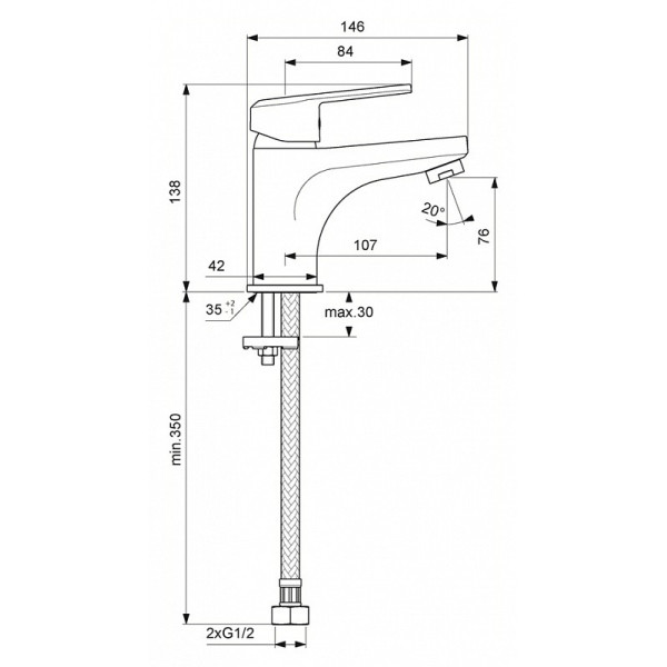 Смеситель для раковины Vidima Balance (BA264AA)