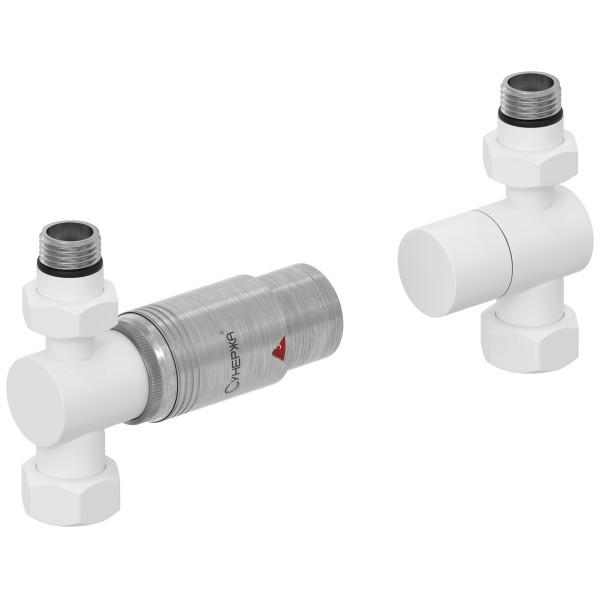 Терморегулятор автоматический Сунержа 1/2"x3/4" НР/НГ набор, прямой, матовый белый - сталь (30-1420-6205) Терморегулятор автоматический Сунержа 1/2"x3/4" НР/НГ набор, прямой, матовый белый - сталь (30-1420-6205)
