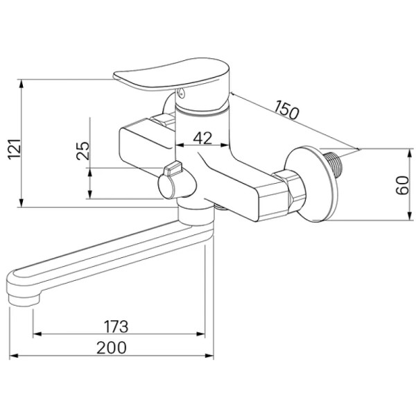 Смеситель для ванны и душа Milardo Demi с душевым комплектом, хром (DEMSB02M02) Смеситель для ванны и душа Milardo Demi с душевым комплектом, хром (DEMSB02M02)