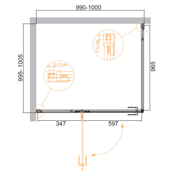 Душевой уголок Cezares Bellagio 100x100x196,8 стекло прозрачное, профиль черный (BELLAGIO-A-1-100-C-NERO) Душевой уголок Cezares Bellagio 100x100x196,8 стекло прозрачное, профиль черный (BELLAGIO-A-1-100-C-NERO)
