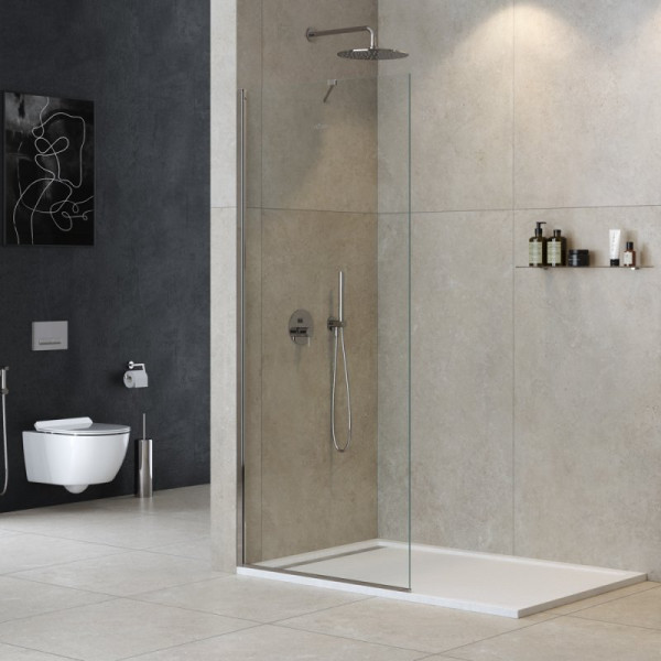 Душевая перегородка Cezares Liberta 80x195 стекло прозрачное, профиль хром (LIBERTA-L-1-TB-80-C-Cr)