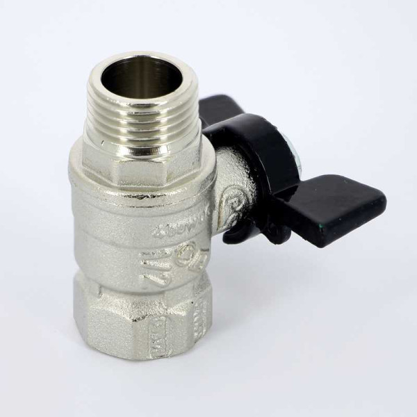 Кран Bugatti 1/2" ВН шаровый Arizona 607 (черная бабочка) (06070007)