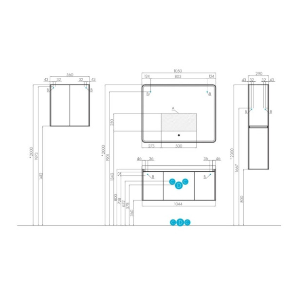 Зеркало Aquaton Шерилл 105 (1A206402SH010)