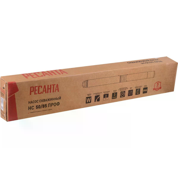 Насос скважинный Ресанта НС 50/85 (d.75 mm, кабель 50 м) (77/3/5) Насос скважинный Ресанта НС 50/85 (d.75 mm, кабель 50 м) (77/3/5)