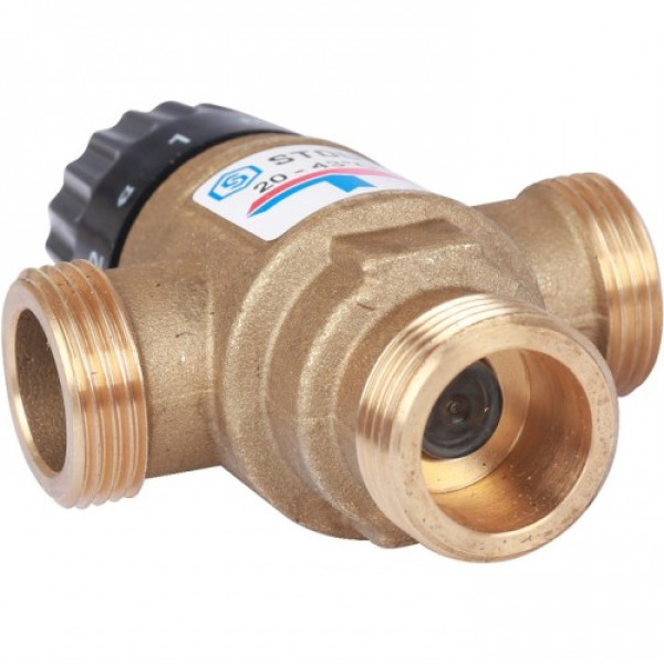 Вентиль термостатический смесительный Stout 3/4" НР 20-43°C, KVs 1,6 SVM-0120-164320 Вентиль термостатический смесительный Stout 3/4" НР 20-43°C, KVs 1,6 SVM-0120-164320