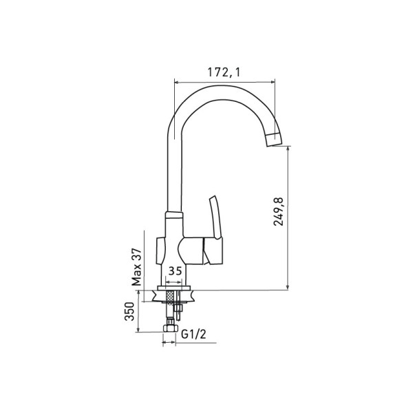 Смеситель для кухни Osgard Arville хром (42073) Смеситель для кухни Osgard Arville хром (42073)