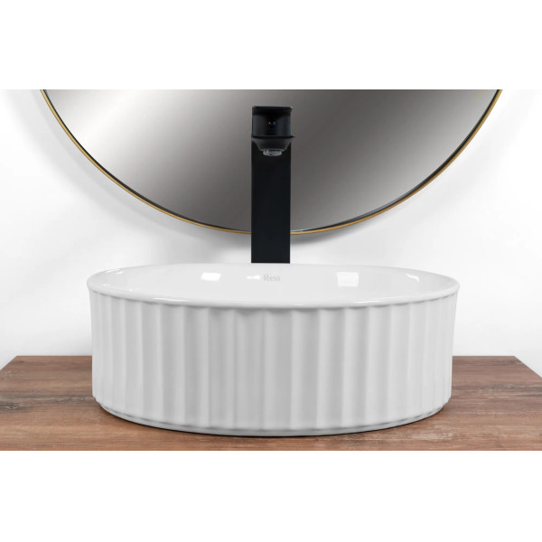 Раковина накладная Rea Charlotte 36,5x36,5 белый (REA-U6960)