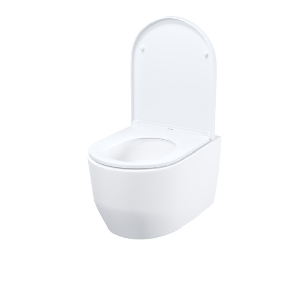 Унитаз подвесной Iddis Aiger безободковый с сиденьем soft-close белый (AIGRDSEi25)